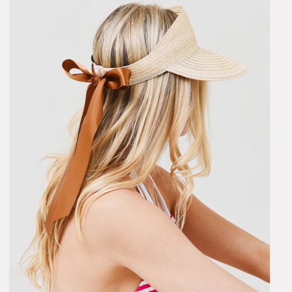 Eugenia Kim Visor Hat with Ribbon Back main image 5